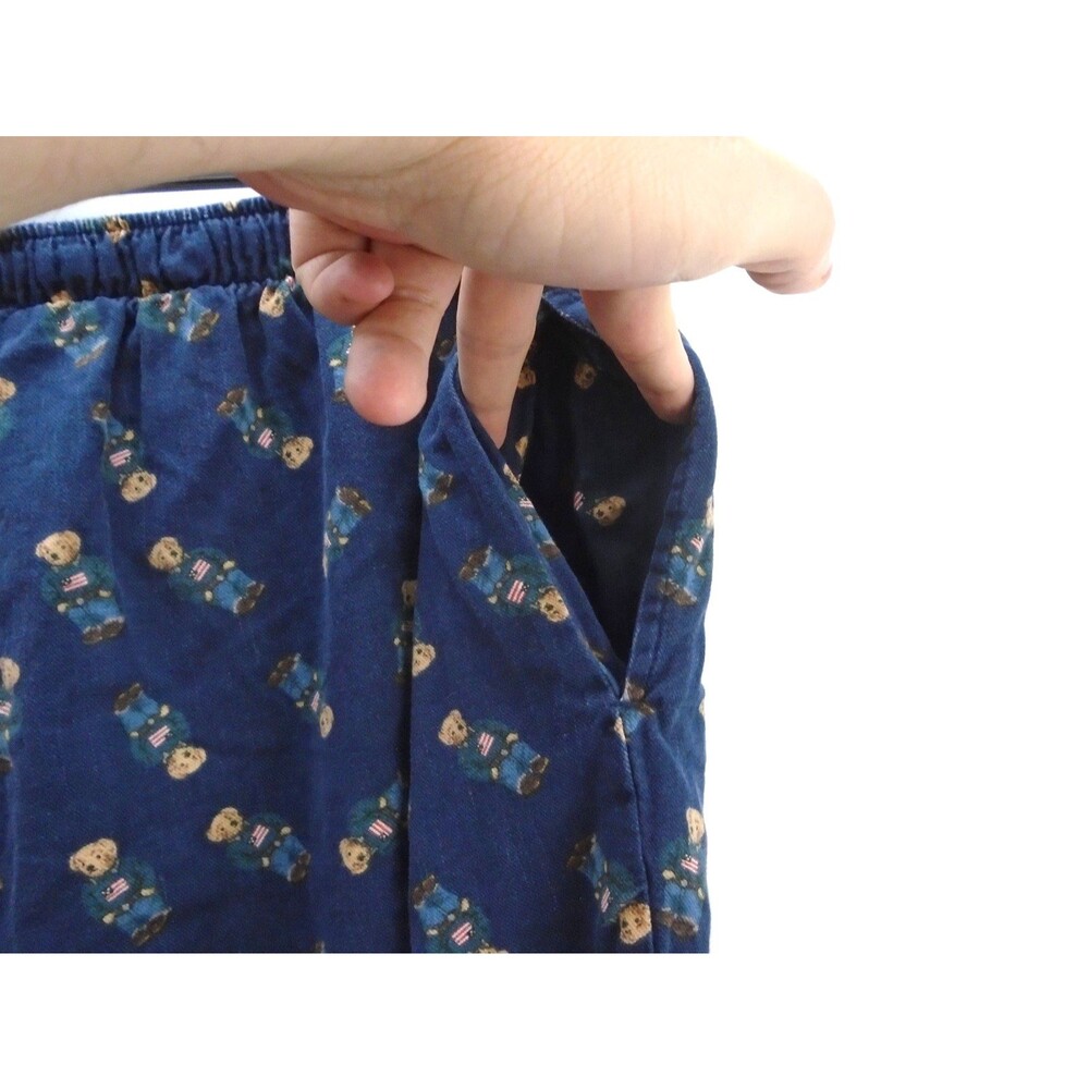 Polo Ralph Lauren Men Size XL Iconic Polo Bear American Flag Pajama Lounge Pant - Picture 7 of 9